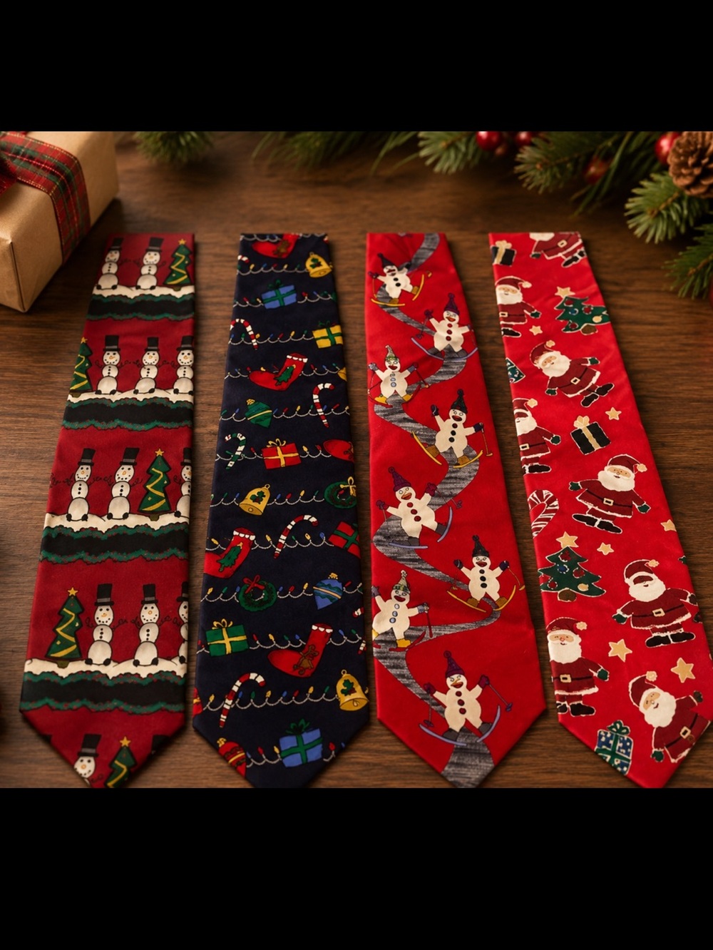 Save the Children Festive Christmas Ties Set of 4